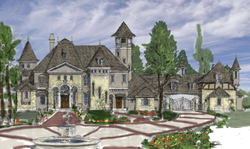 Maryland French Country Manor, 9,000 sq ft luxury residence by John Henry Architect