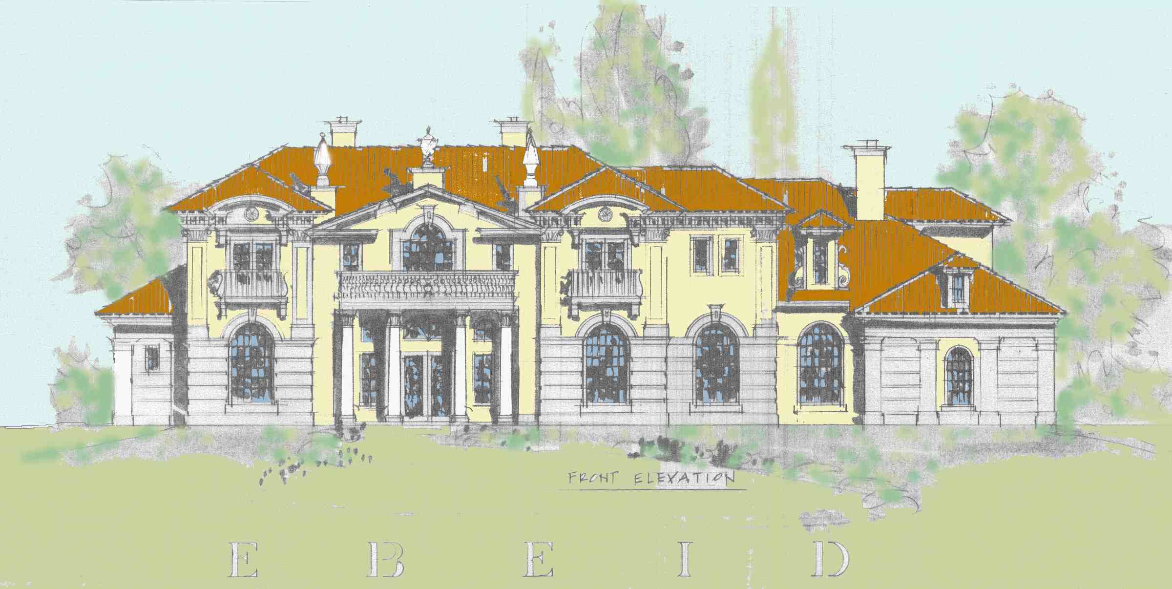 Mediterranean lakefront luxury home by John Henry Architect, Tennessee