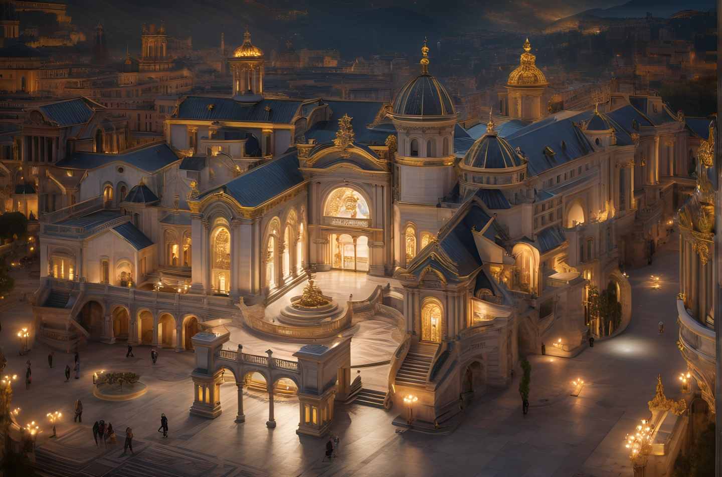 Royal Palace compound, 80,000 sq ft, designed by John Henry Architect